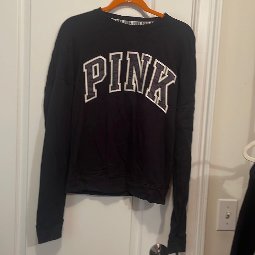 Victoria’s Secret brand Pink Black OG Sweatshirt, size xs